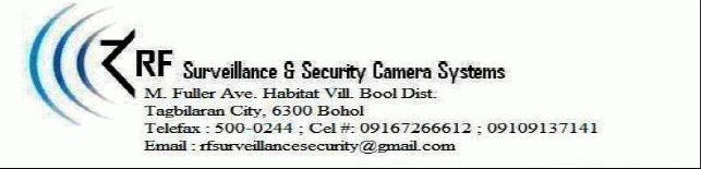 Rfsurveillance and security camera systems of bohol logo
